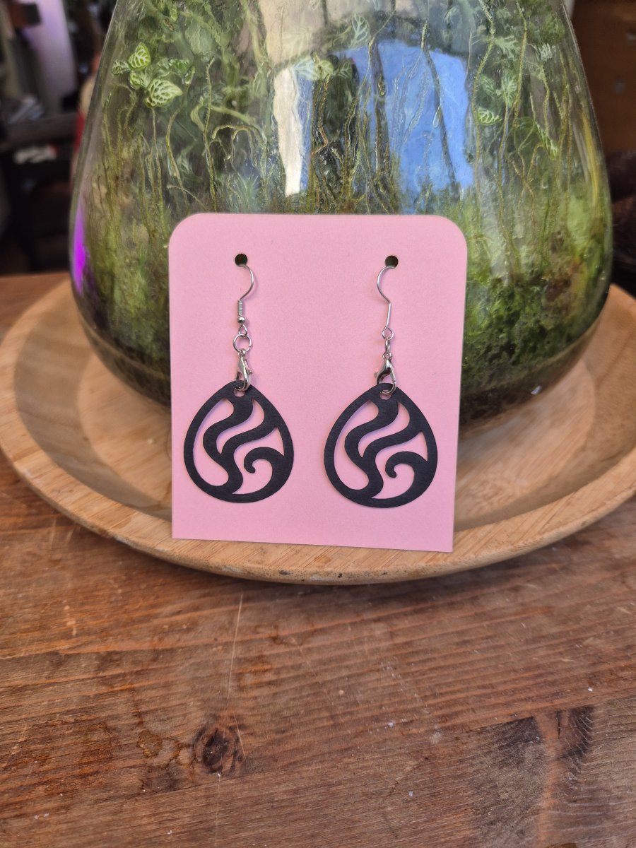 Illustration de Boucles d’oreilles en papier cartonné 