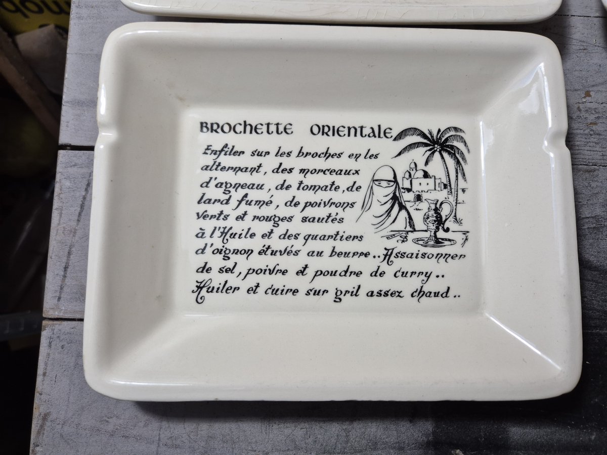 Illustration de Lot de 4 assiettes à brochettes