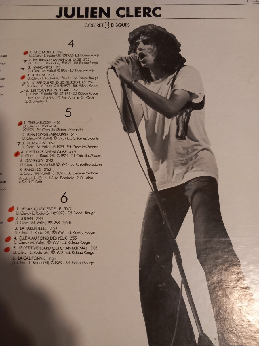 Illustration de Vinyl de Julien Clerc