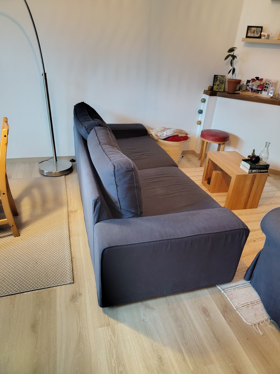 Illustration de Canapé et Fauteuil bleus 