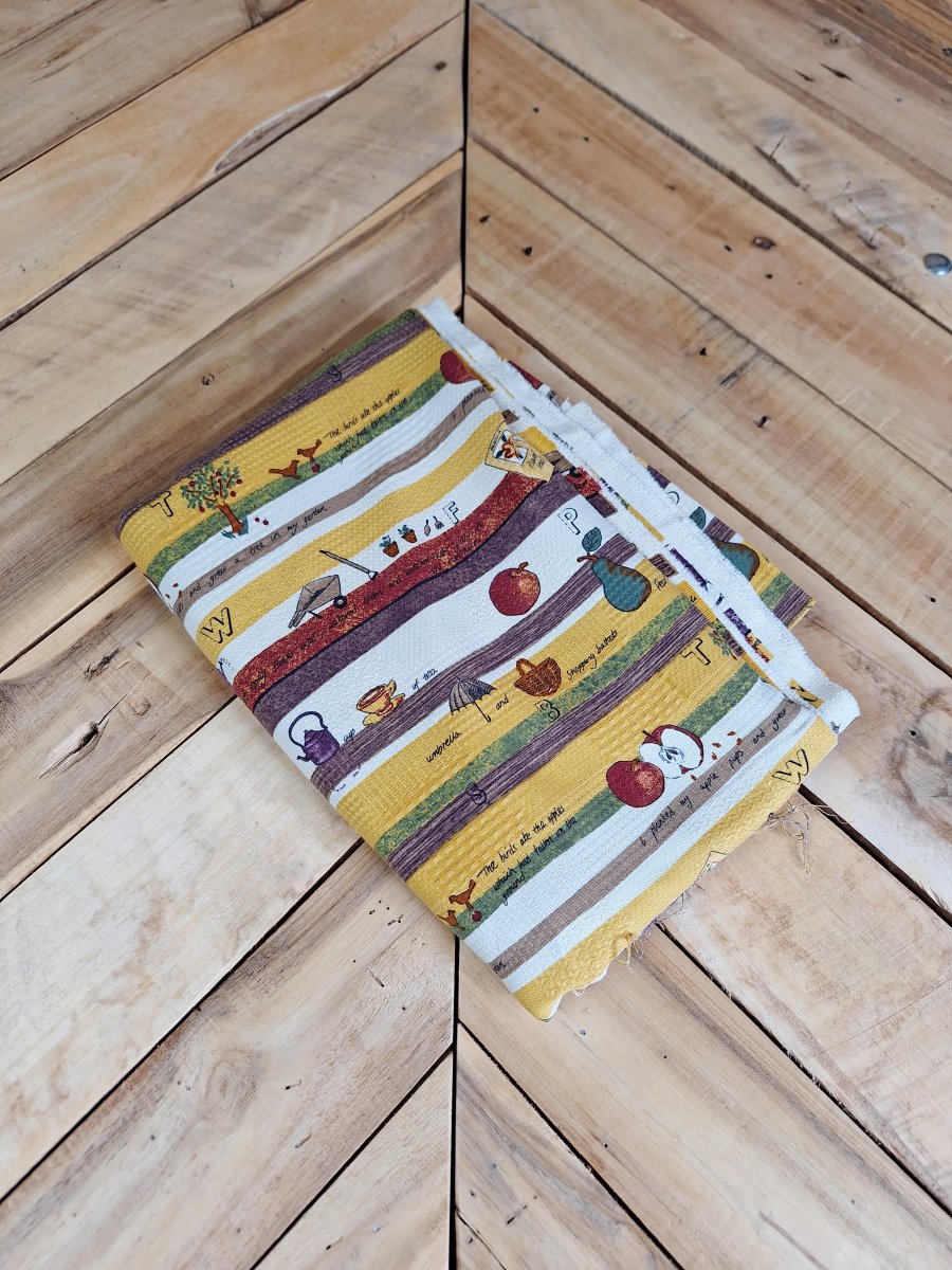 Illustration de Tissu: métrage et chute