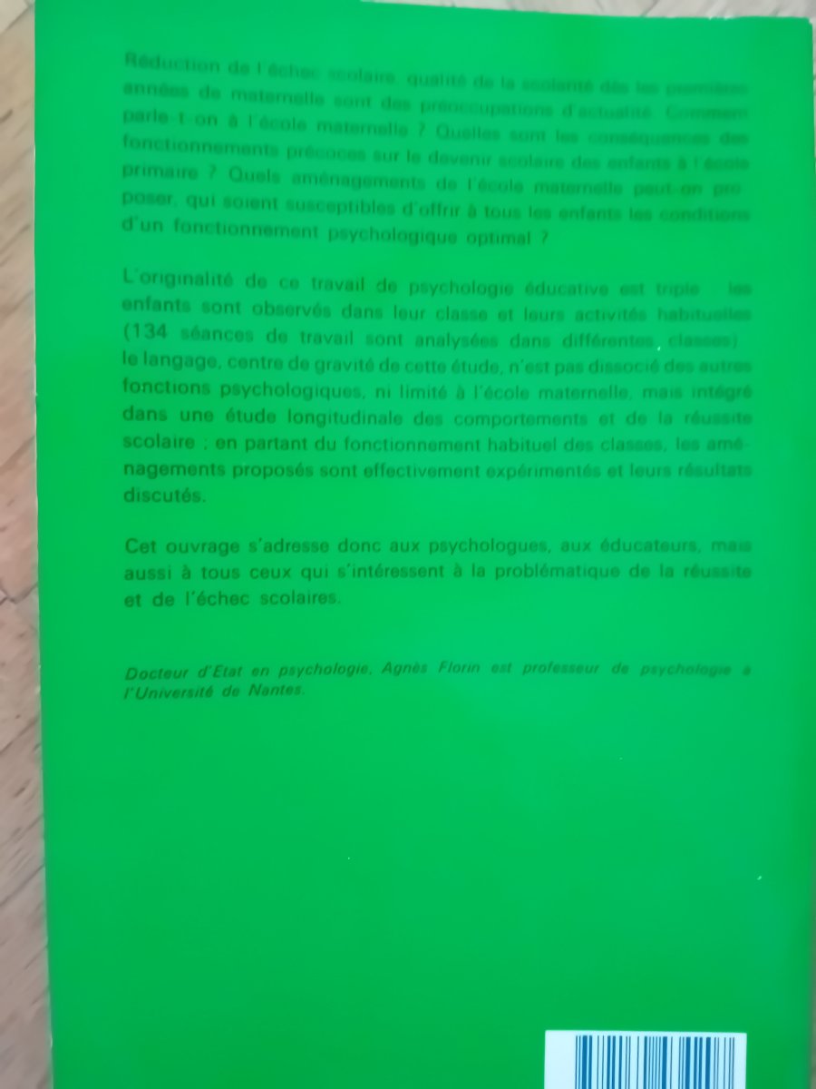 Illustration de Livre les pratiques du langage à l école maternelle et prédiction de la réussite