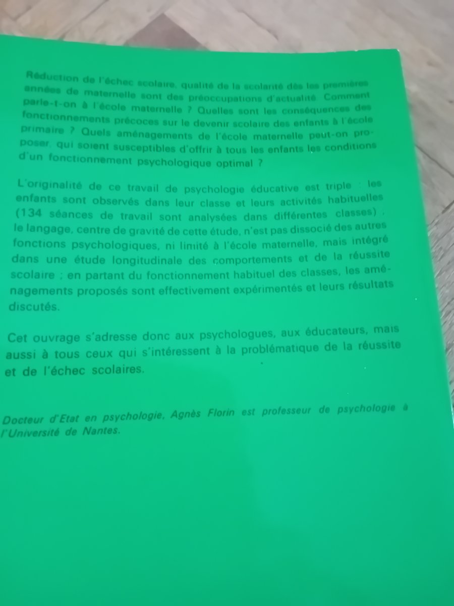 Illustration de Livre les pratiques du langage à l école maternelle et prédiction de la réussite
