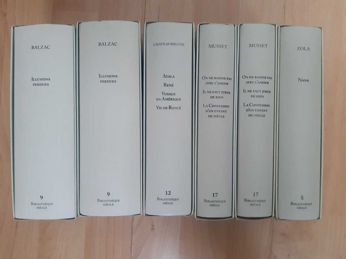 Illustration de Zola, Musset, Balzac, Chateaubriand 
