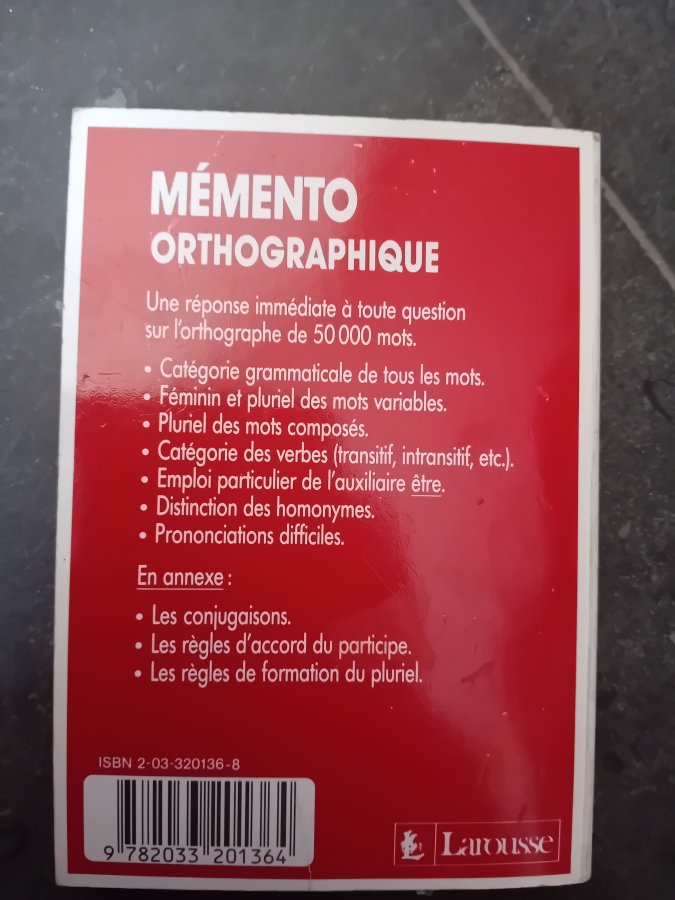 Illustration de Dictionnaire memento orthographe