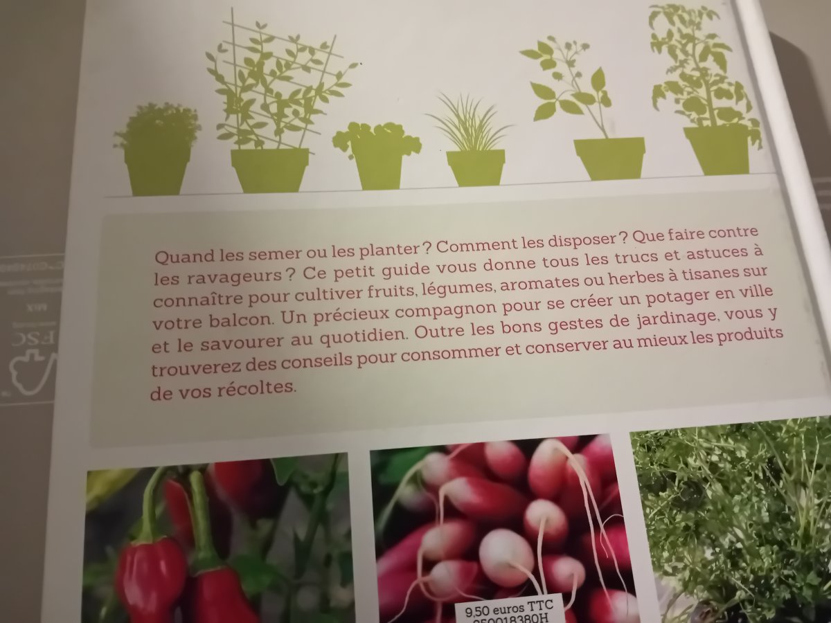 Illustration de Livre potager en pots