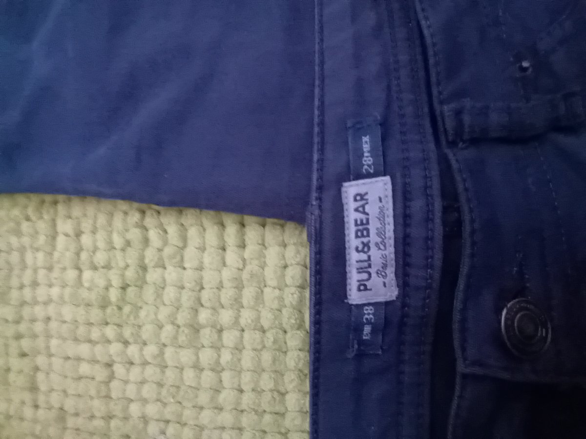 Illustration de Pantalon femme bleu foncé 38 