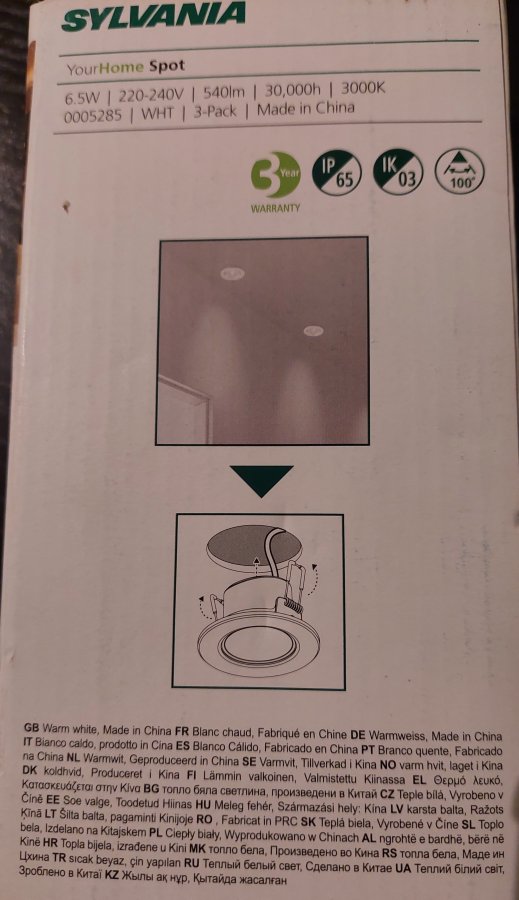 Illustration de 2 Spots LED encastrables IP65