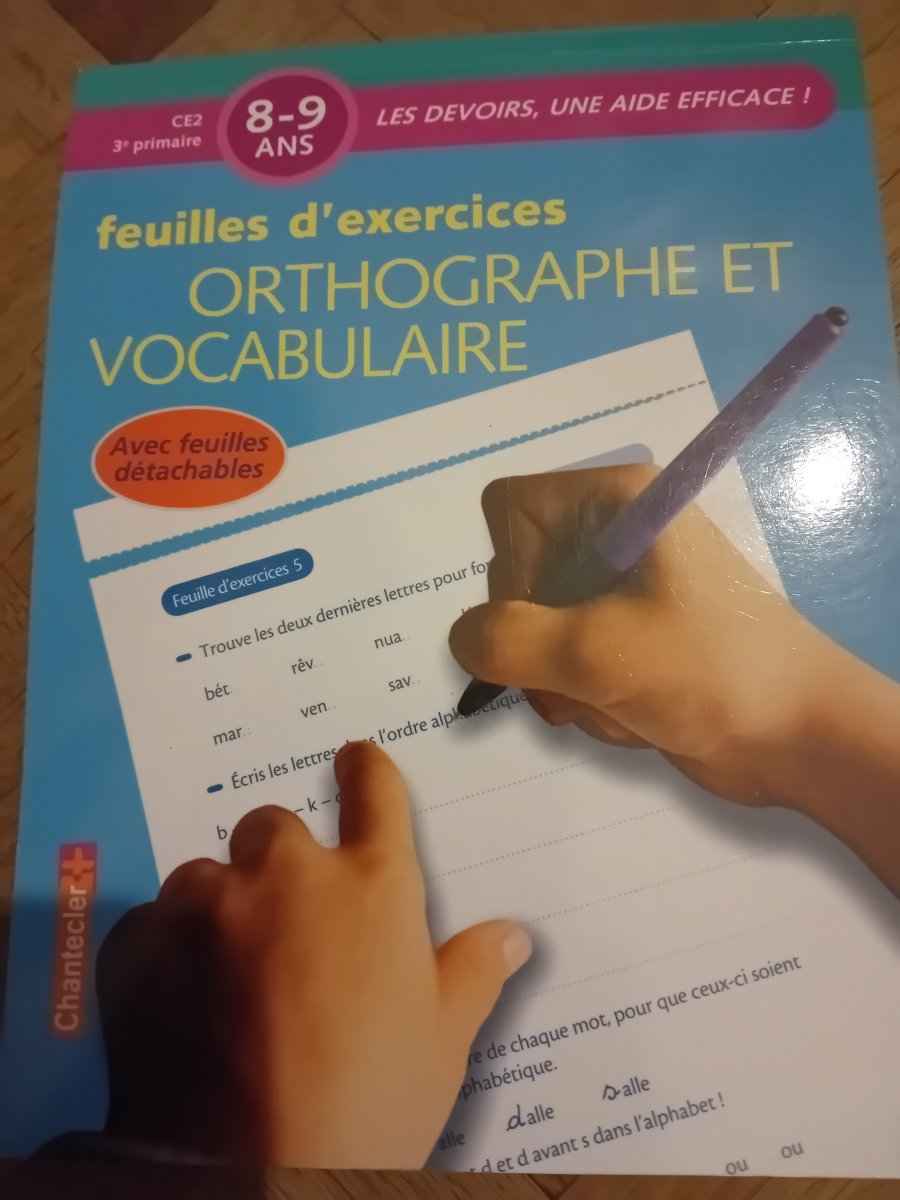 Image Feuilles d exercices orthographe, vocabulaire