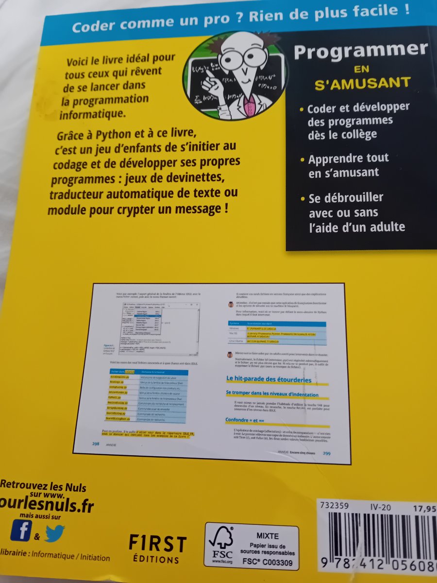 Illustration de Livre programmer avec python