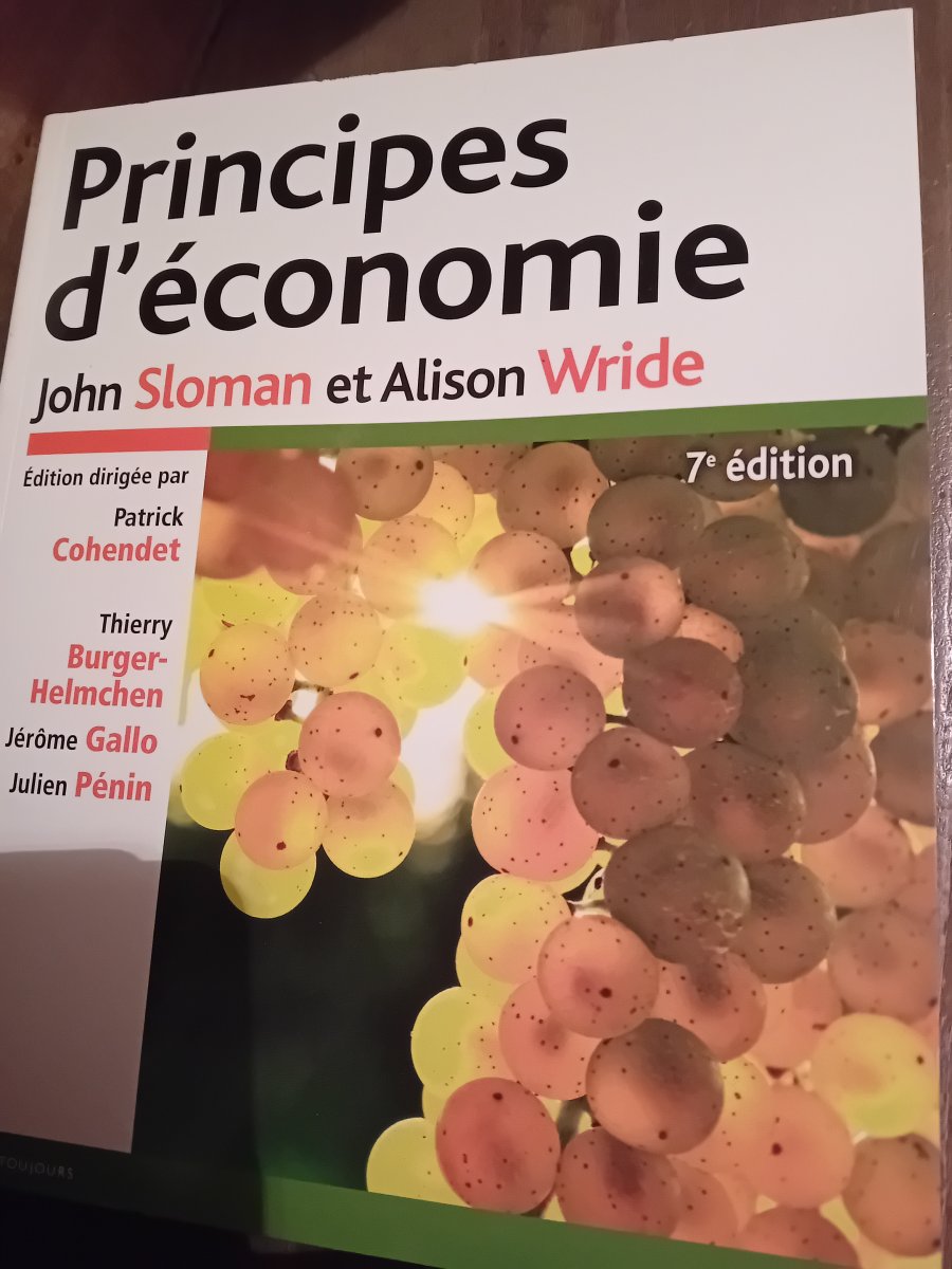 Image Livre principes d économie