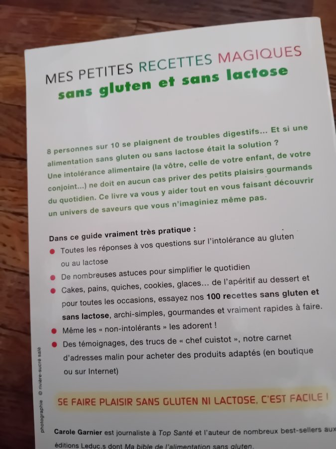 Illustration de Livre recettes sans gluten et lactoses