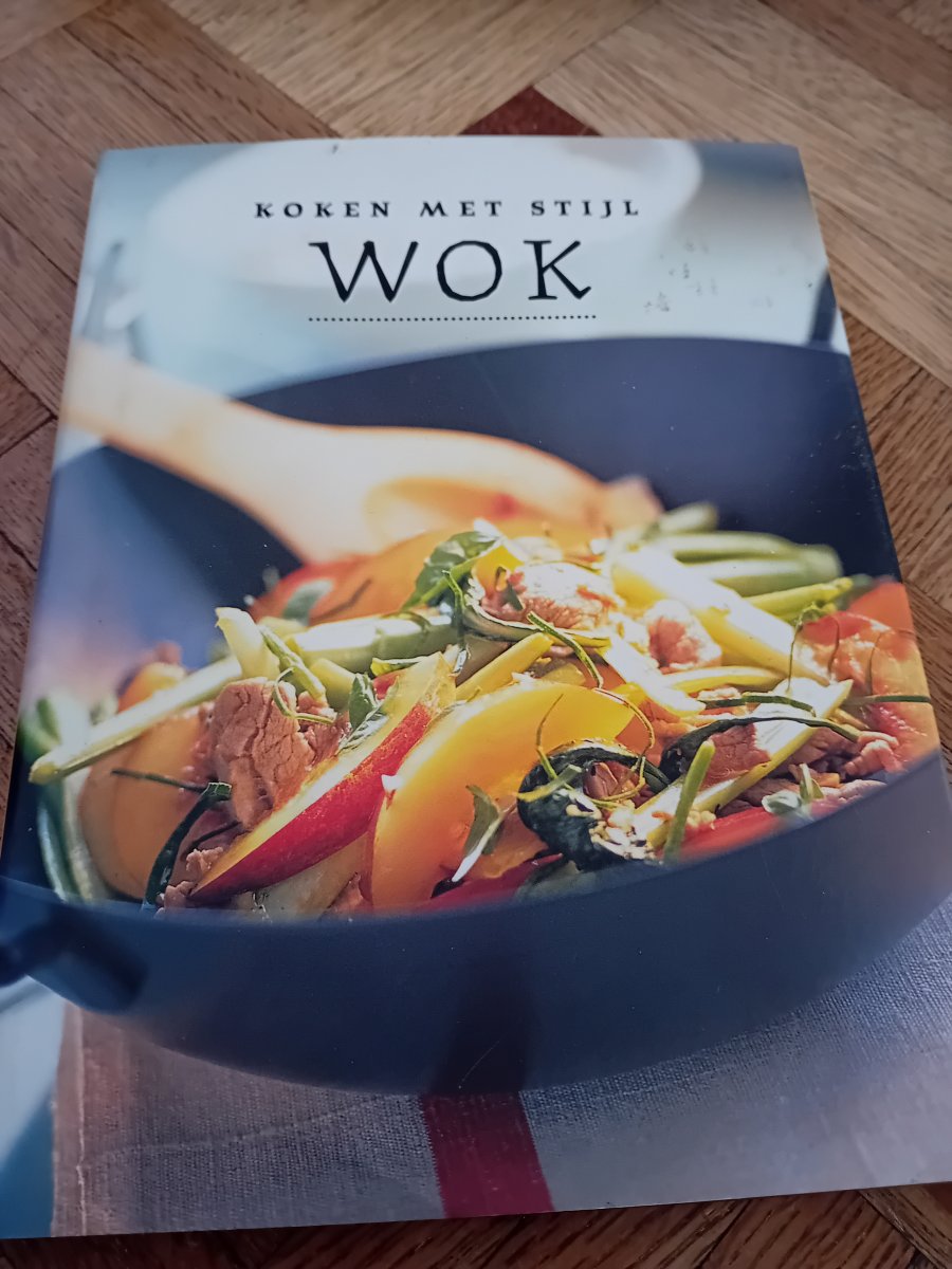 Illustration de Koken met stijl wok