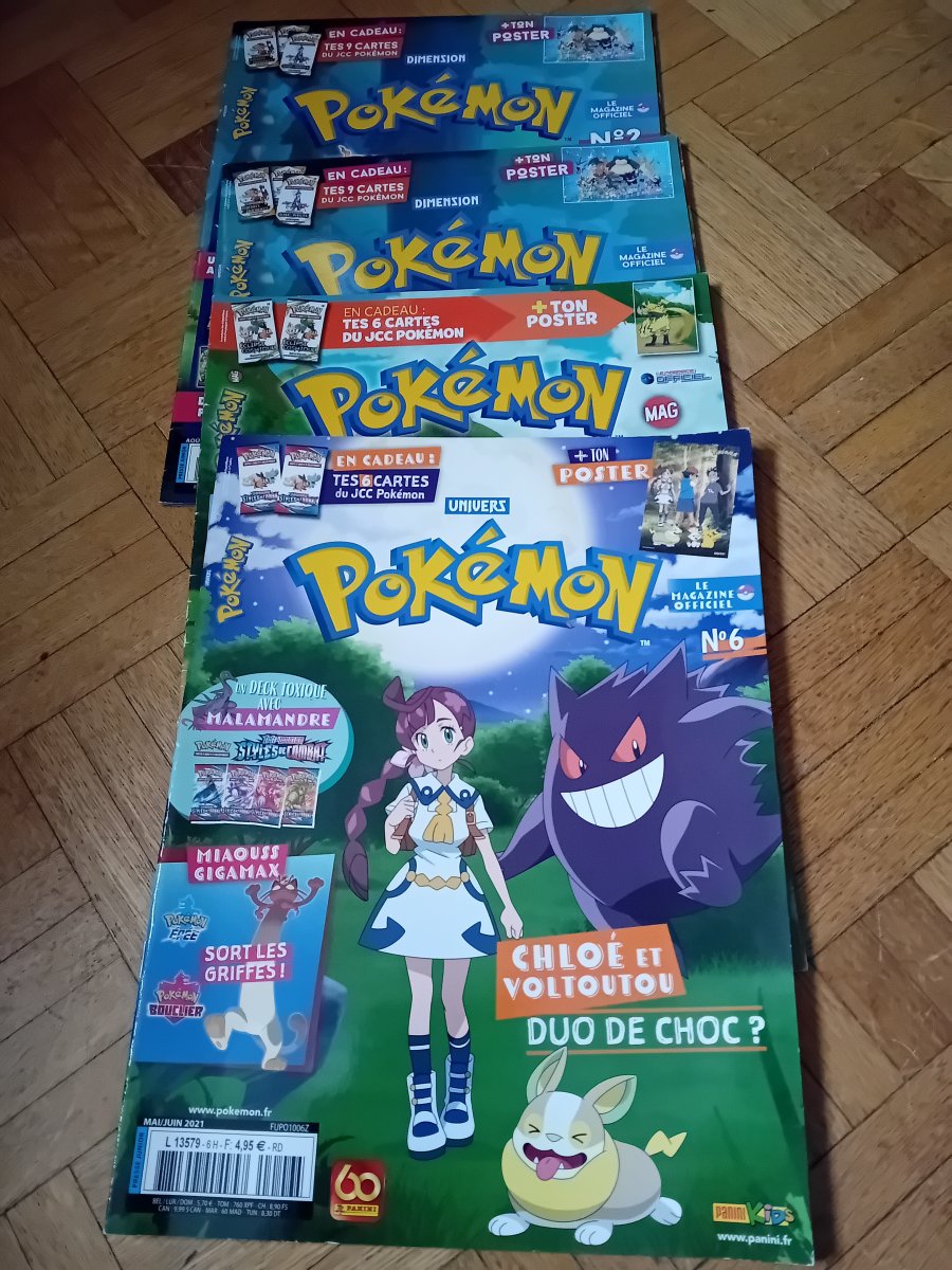 Illustration de 4 Magazines pokémon