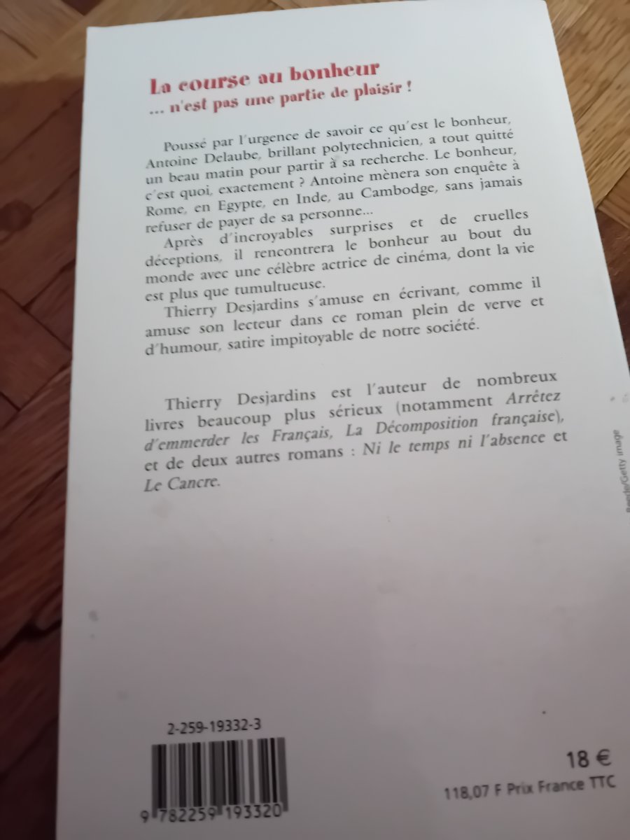 Illustration de Livre la course au bonheur n est pas une partie de plaisir