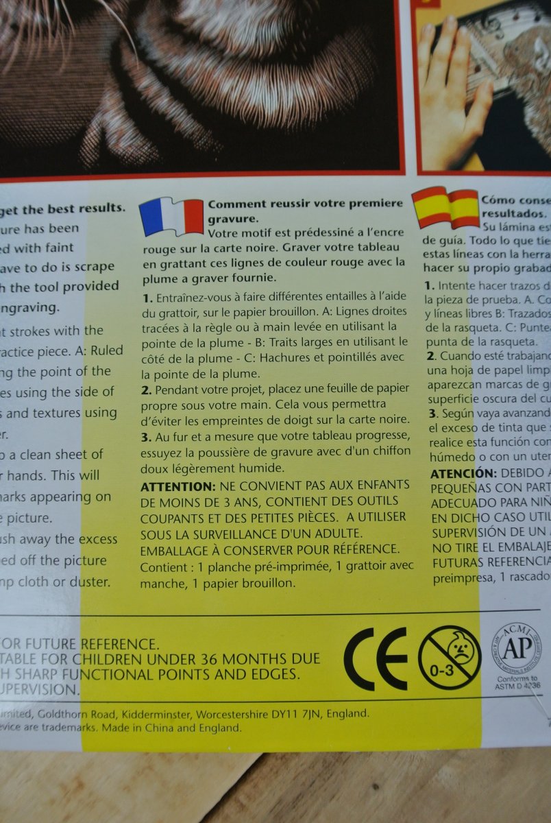 Illustration de gravure pour enfant 