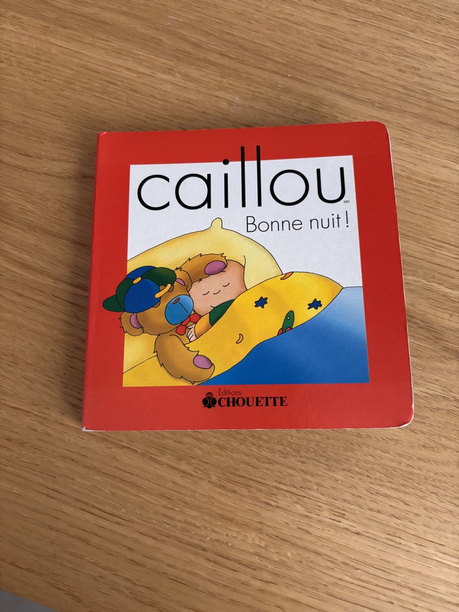 Image Livre cartonné pour enfant Caillou Bonne nuit