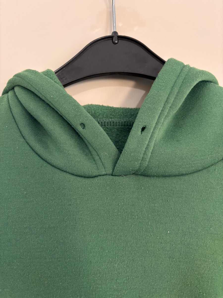 Illustration de Sweat à capuche vert 