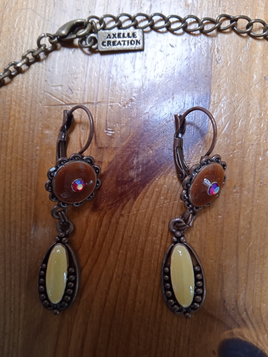 Illustration de parure collier et boucles d'oreilles
