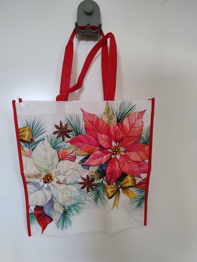 Image 2 sacs en plastique motif floral de noël