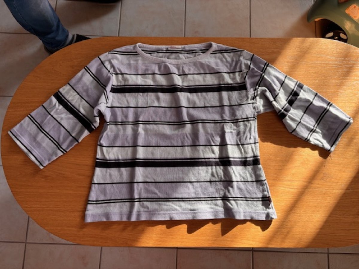 Image T-shirts lignés manches 3/4 taille L