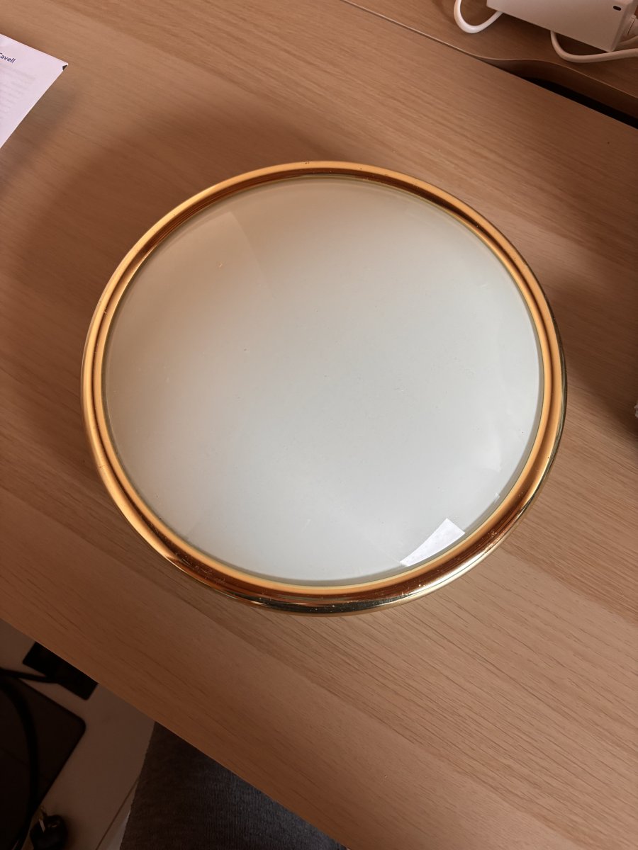 Image Luminaire de plafond blanc et doré