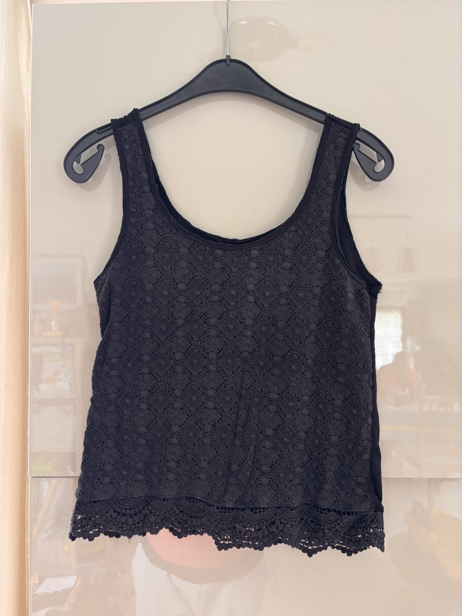 Image Débardeur noir dentelle T M