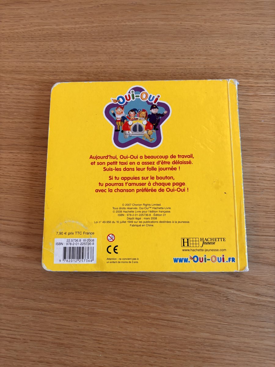 Illustration de Livre cartonné pour enfant Oui Oui