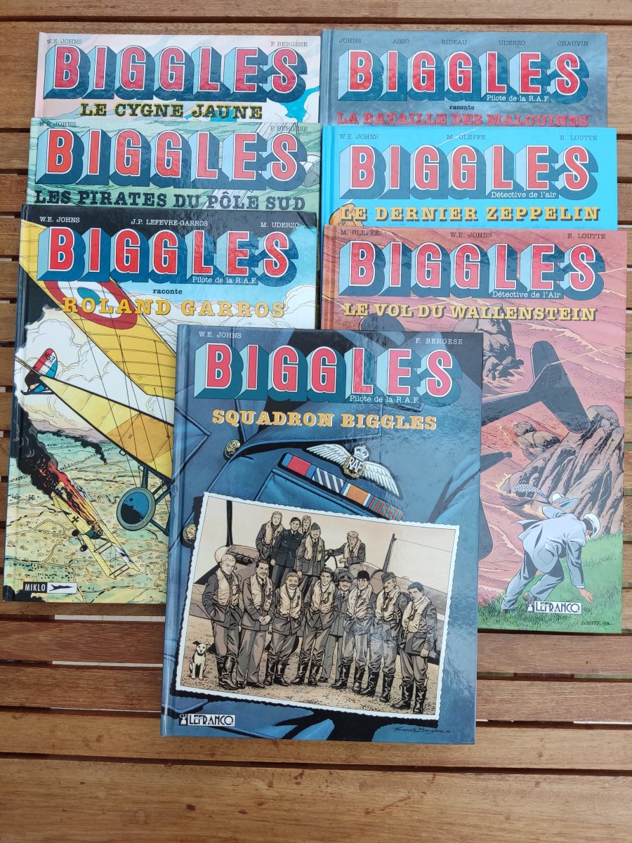 Illustration de 7 BD Biggles de W.E.JOHNS