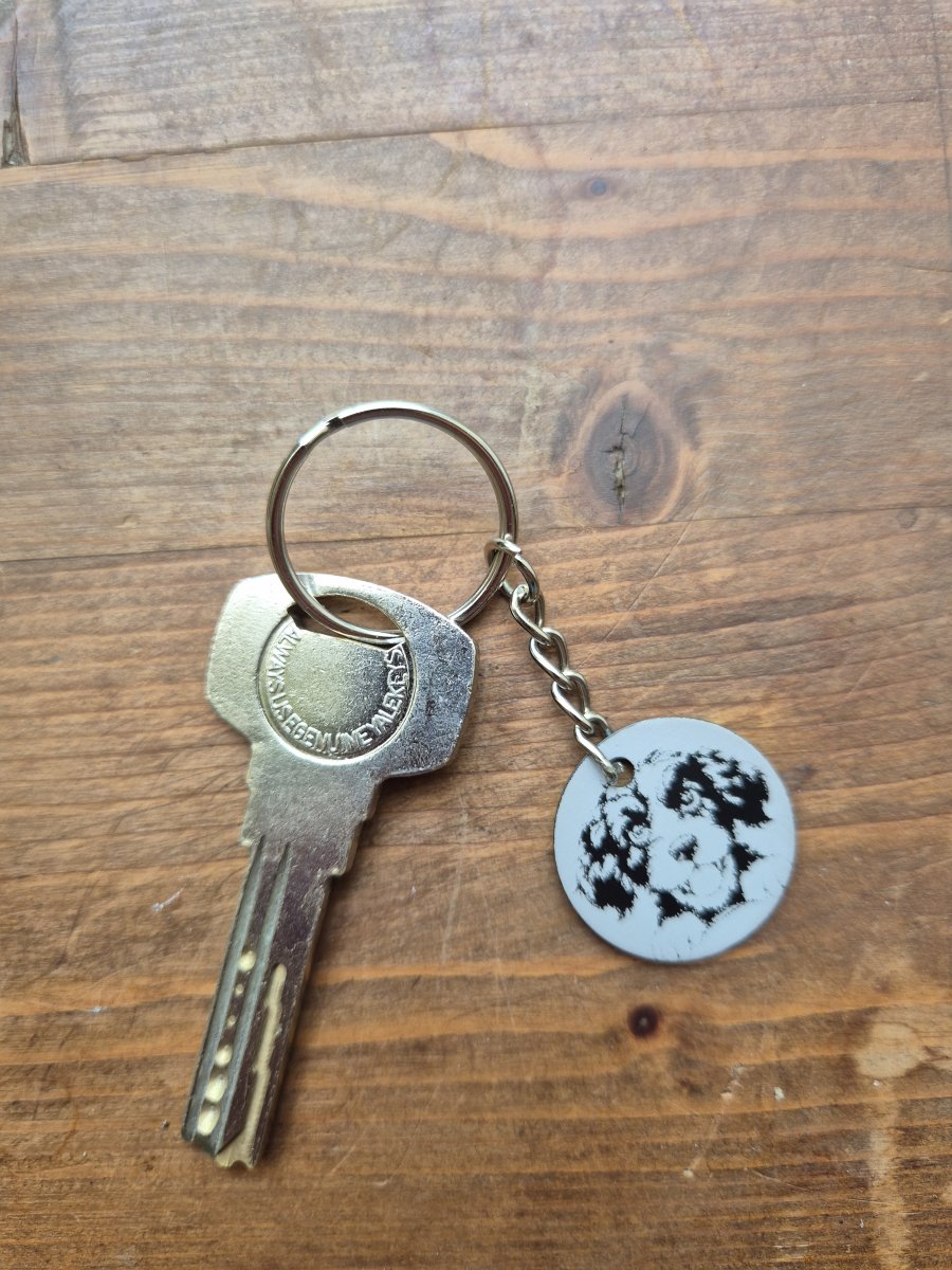 Illustration de Porte clefs chien. Personalisable. 
