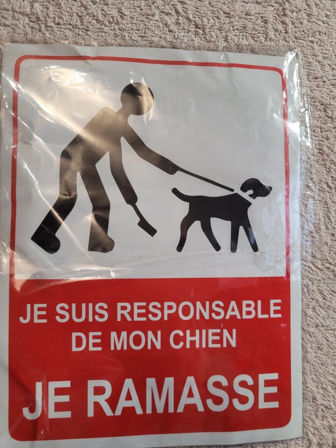 Image sticker "pas de crotte de chien"