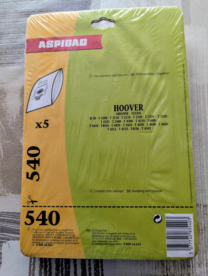 Image 4 sacs d'aspirateur Hoover