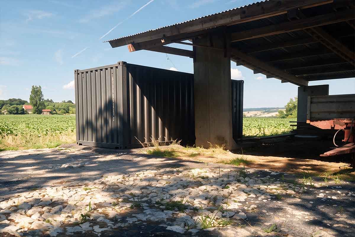 Illustration de Conteneur de stockage à donner pour raison voyage