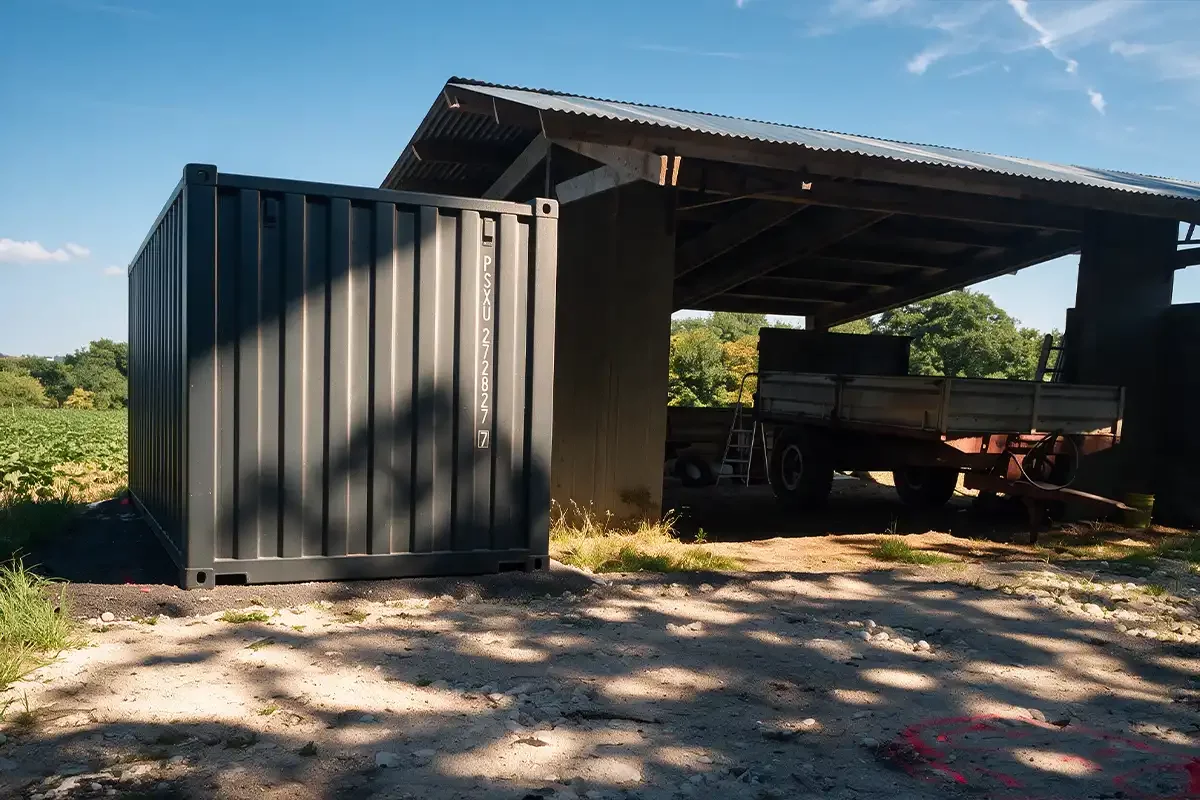 Illustration de Conteneur de stockage à donner pour raison voyage