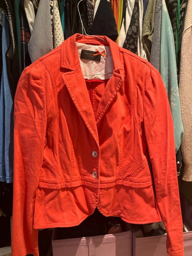 Illustration de Blazer en jeans orange