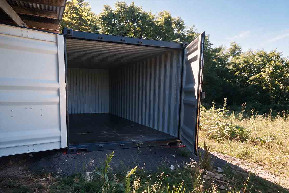 Illustration de Conteneur de stockage à donner pour raison voyage