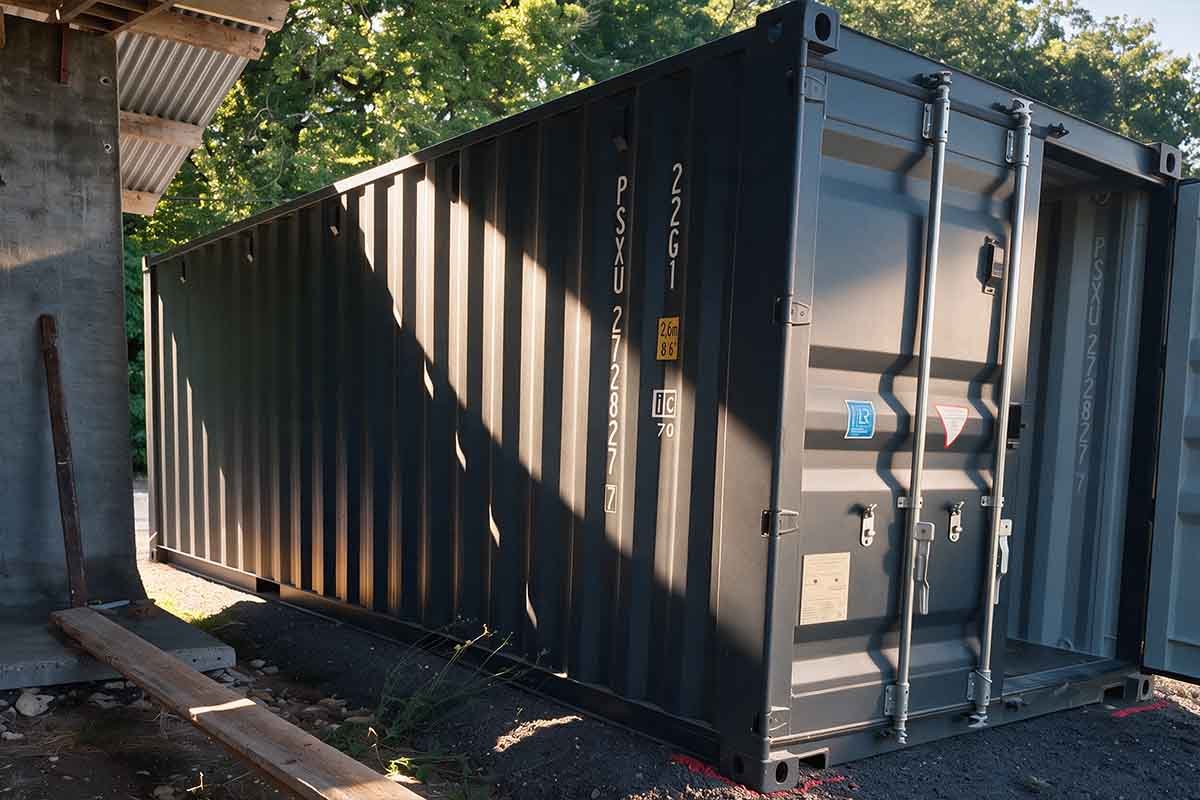 Illustration de Conteneur de stockage à donner pour raison voyage
