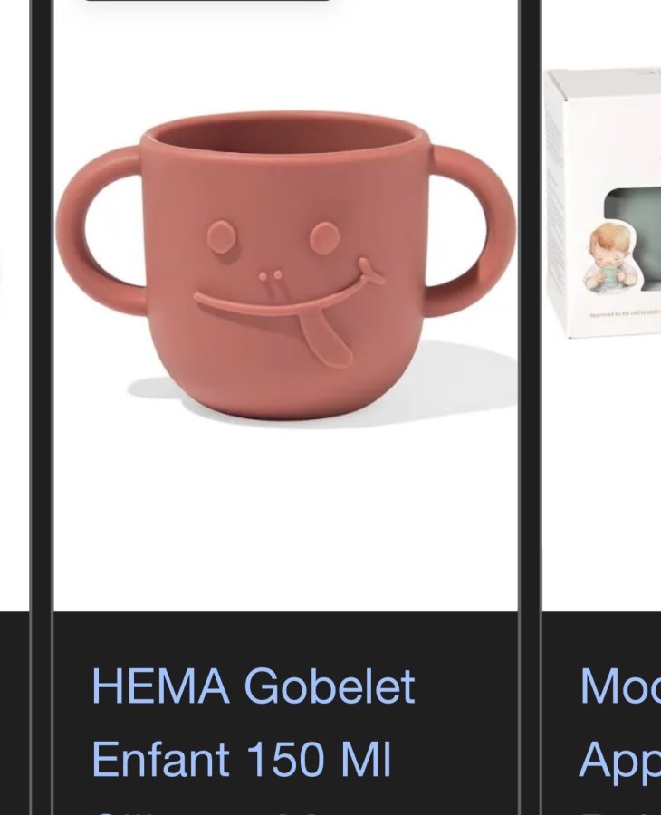 Illustration de Gobelet en silicone pour bébé